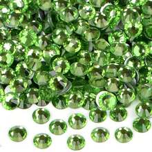 1440PCS Art Nail Rhinestones Non Hotfix Glue Fix Round Crystals Glass Flatback For DIY Jewelry Making With One Picking Pen (Ss20 1440pcs, Peridot){"Color_name":"Peridot","Size_name":"Ss201440pcs"} - 橄欖石201440顆 - 查看 1
