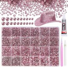 21000Pcs Pink Rhinestones For Bedazzling Kit, Mix Sizes Jelly Bedazzling Resin Gems, Pink Gems Bedazzling For Crafting, Flatback Resin Rhinestones For Craft DIY Face Makeup{"Color_name":"S6"} - S6 - 查看 1