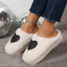 Fall/Winter Women Home Slippers,Fluffy Slippers - White - View 5