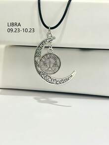 1pc Zodiac Sign Hanging Ornament, Rear View Mirror Decor, Metal Pendant, High-Quality Hanging Accessory