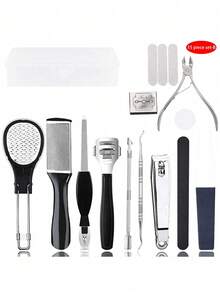 Pedicure Kit Feet Scrubber Dead Skin Remover Foot File  Pedicure Tools For Men Women Kids Home Salon Spa Callus Removing Set Stainless Steel Foot Rasp Foot Care Cleaner Nail Clipper