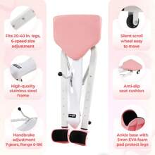 - Máquina Dividida de Pierna para Mayor flexibilidad, versátil, 350 Libras, Mango Ancho y Estrecho Resistente con Agarre de Goma Antideslizante,23113167 - Multicolor - Ver 2