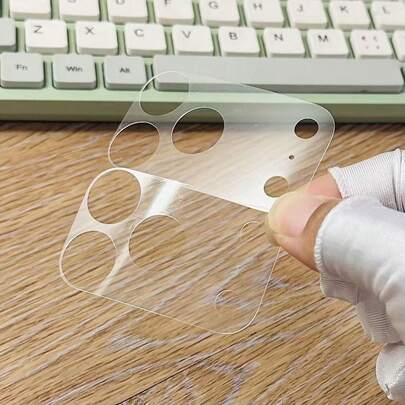 Compatible With Apple 17/16/15/14/13/12/11 Pro Max Pro Plus Mini 16E 17 Air, Transparent Basic Lens Film, Phone Camera Protective Case, Phone Accessories, Minimalist Protective Case, Transparent Film, Film, Protective Layer, Camera Lens Cover, Tech Enthusiasts