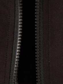 Girls' Casual Zip-Up Hooded Jacket, Waist Design, Solid Color, Spring/Autumn - Black - View 4