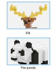 1 Peça Modelo Nanoblock DIY feito à mão, Série Animal Engraçada Ovelha/Zebra/Girafa/Urso Polar, Blocos de Construção Adultos, Presente Colecionável, Presente de Ano Novo/Aniversário