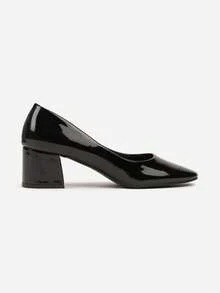 Elegante Damen Pumps mit Blockabsatz - Klassische Büro- und Freizeitschuhe - Schwarz - Übersicht 3