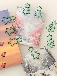 10 Stücke Weihnachtsbaum Büroklammern, kreative Feiertags-Büroartikel Lesezeichen Ordner, Weihnachts-Serie kleine Geschenke geeignet für Lehrer, Schüler, Kollegen, Freunde, Feiertags-Geschenke, Bürobedarf, Weihnachtsdekoration