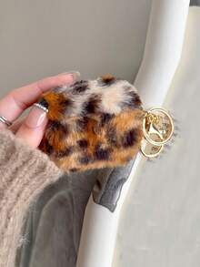 Cheetah Print Apple Tortoise Shell Phone Case Leopard Print Plush Case Compatible With Airpods Compatible With Airpods1/2 AirPods Pro