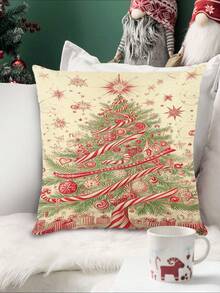 1 Stück Weihnachtsbaum Tischläufer, Weihnachtlicher dekorativer Tischläufer, Weihnachtlicher leinenähnlicher Tischläufer, Tischläufer, Tischläufer, 1 Stück Tischläufer, 4 Stücke Tischsets, 1 Stück Kissenbezug, 3 Produkte erhältlich, saisonale Heimdekoration für Innen-/Außenpartys, Winterliche Heimdekoration, Weihnachtsdekoration, Weihnachtszimmer Dekoration, Weihnachtsparty Dekoration - Verschiedenfarbig - Übersicht 15