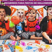 42 Pcs Juguetes Coloridos de manos pegajosas, Juguetes Squishy Formas de Halloween para Nios, Crneo Esqueleto Murcilago Fantasma Calabaza Estilos, Regalos para Halloween para Nios - inicial - Ver 4