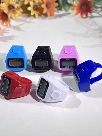 Contador de dedos de moda multicolor, anillo contador digital portátil de mantra, accesorio de contador digital mini personalizado