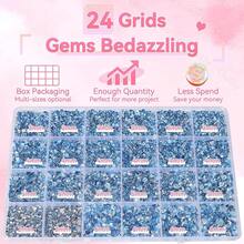 21000Pcs Light Blue Rhinestones For Bedazzling Kit, Mix Sizes Jelly Bedazzling Resin Gems, Blue Gems Bedazzling For Crafting, Flatback Resin Rhinestones For Craft DIY Face Makeup{"Color_name":"S9"} - S9 - 查看 4