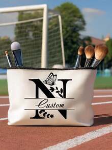 1 件定制名字化妆包，男女个性化化妆包，伴郎/伴娘定制旅行化妆包，毕业礼物，父亲节，婚礼，生日，丈夫，浴室收纳袋，多用途学生宿舍收纳袋 - 多色 - 查看 8