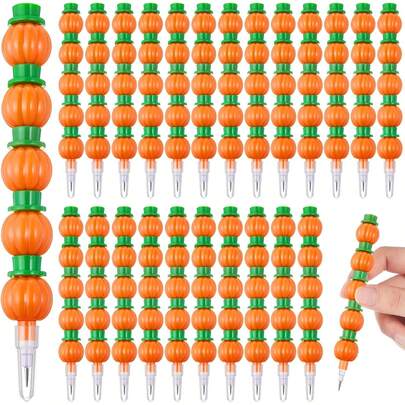 8pcs Halloween Pumpkin Stackable Pencils, Stacking Pencils Party Favors For Fall Halloween Thanksgiving Birthday Party, School Supplies, Gift Bag Filler