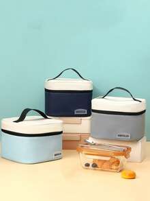 Grand sac isotherme pour le déjeuner avec poignée, boîte de rangement alimentaire étanche, boîte à lunch portable et réutilisable pour le bureau, le travail et l'école, design unisexe - Multicolore - Voir 10