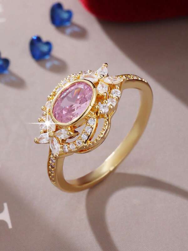 خاتم مربع أنيق من الزركونيا المرصع بالبريق - طراز فاخر وفريد - خاتم خطوبة وزواج للنساء - لامع وأنيق ولافت للنظر - مناسب للارتداء اليومي - هدية مثالية للنساء في عيد الحب والذكرى السنوية