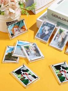 3/1 Acrylic Transparent Double-Sided Refrigerator Magnetic Photo Frame, Display Album, Suitable For Photos, 2.36 X 3.54 Inches, For Weddings, Anniversaries, And Family Use, Gifts (Even Numbers Are Recommended For Purchase)