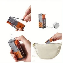 1 Set (1 Dental Floss Case + 10 Dental Floss Picks), Automatic Dental Floss Organizer Box, Portable Toothpick Holder, Creative Match-Style Pop-Up Dental Floss Sticks, Dental Floss Container – Travel Mini, Home Cleaning Product, Essential For Home, Office And Travel, Oral Care Organizer, Fashionable Transparent Storage Box, High-Quality Material, Modern Hygiene Accessory, Top Pick For Busy People - 彩色 - 查看 10