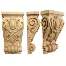 1 件未完成的木制雕花欧式牛腿，家居装饰，6.69x3.14x1.96 英寸，适用于门、窗、入口通道、横梁、特色墙、DIY 装饰