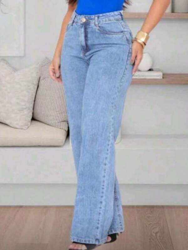 Calça Jeans Feminina Wide leg Linha Premium