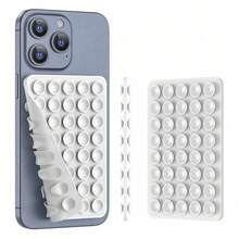 1pc Dual-Sided Silicone Suction Cup Phone Holder, Compatible With Iphone And Android, Adjustable Angle And Compact Design, Ideal For Makeup, Dance, Fitness, Yoga, Shower, Watching Shows, Perfect For Videos And Selfies, Great Gift For Friends And Birthday - Multicolor - View 7