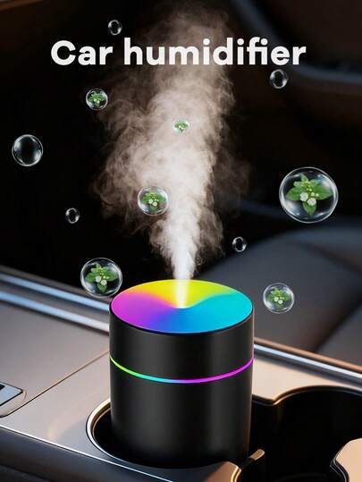 [Großer Nebel & Ultra-leise] 1 Stück Mini Auto Luftbefeuchter - 180ml für Auto/Schreibtisch, Duftölverteiler, USB betrieben. Erhältlich in Schwarz & Weiß mit minimalistischem Design. Bietet kontinuierliche Befeuchtung, geeignet für Auto, Büro, Schlafzimmer, Pflanzenraum und Wohndekoration. Ein kleines Geschenk, um die Freude zu steigern. (Auswahl: 1 Diffuser oder 1 Flasche Duftöl + 1 Diffuser)