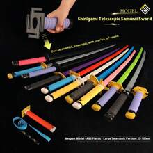 1 pieza 2025 Nueva espada samurái de plástico retráctil de la Parca, juguete antiestrés, juguete de viaje, juguete de aula, mini artículo, juguete de baño, artículos de papelería navideños, pelota antiestrés, regalo de cumpleaños, regalo de Navidad, regalo de Halloween, regalo perfecto, mercancía