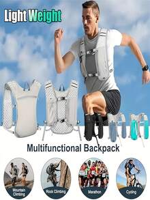 Chaleco deportivo ligero para mujer con almacenamiento multifuncional, bolsa de pecho para botella de agua y teléfono durante la carrera - Equipo de exterior mochila portátil, disponible en 4 colores