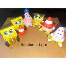 SpongeBob SquarePants 1pc SPONGEBOB SpongeBob Surprise Box Figure Spongehead Anime Good Friends Series Kawaii Table Decoration Creative Model (Random Style) - Multicolor - View 6