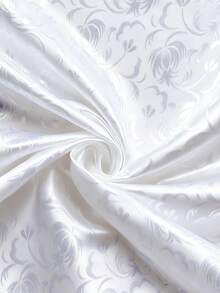 1pc Satin Fabric With Jacquard Weave Texture, Suitable For Party Dresses And Home Decor