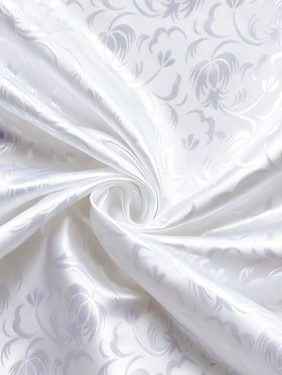 1pc Satin Fabric With Jacquard Weave Texture, Suitable For Party Dresses And Home Decor