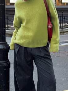 Vaiaye Christmas Women's Autumn Casual Knit Pullover Sweater