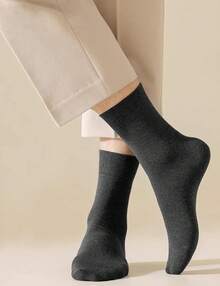 micsun 6 Pares Calcetines de Algodón Para Hombre, Calcetas Deportivos Duradero, Calcetines Suaves y Transpirables Para Casual y Aire Libre - Gris 6 - Ver 3