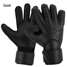 1 Pair Black Soccer Goalkeeper Gloves, Adult Professional Non-Slip Goalie Gloves - Black - View 16