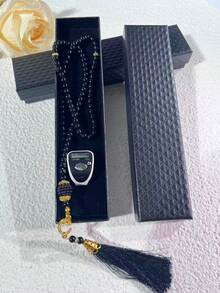 99 قطعة مجموعة سوار مسبحة مع خرز اللؤلؤ والشرابات + عداد خاتم، عداد إلكتروني للصلاة في الشرق الأوسط والعربية، تصميم ملون خفيف الوزن، عداد ليلي عادي وبإضاءة LED، عداد خاتم مريح للصلاة والتمارين والهدايا - للجنسين - متعدد الألوان - مشاهدة 9