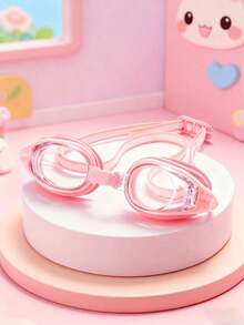 1 Piece Of Children's Anti-Fog HD Swimming Goggles, Waterproof And Anti-Fog HD Professional Diving Goggles Swimming Equipment - Silicone Earplugs Swimming Goggles, Suitable For 3-16 Years Old Children Swimming Diving Use