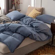 Ultra Soft 100% Cotton Solid Color Dusty Pink Queen Duvet Cover Set With Zipper Closure - 3 Pieces,  In 2025 - 藏蓝色 - 查看 3
