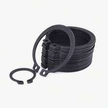 Anillo elástico para eje,Juego de abrazaderas externas en forma de C con hebilla de anillo fijo externo, Kit de M12/M14/M16/M19/M25/M28/M30/M32 de 8 tamaños de acero al carbono, Una caja con 120 unidades - Oscuro - Ver 4