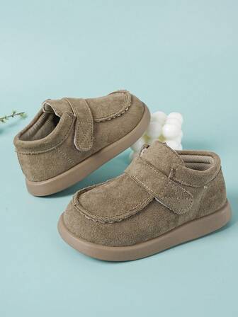 1 双男女款平底软底防滑休闲鞋，复古风格乐福鞋，适合幼儿，春秋季