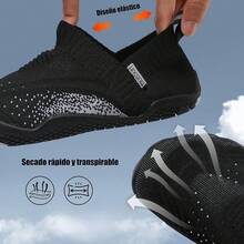 BLUESURF Zapatos de Playa Secado Rápido para Hombre y Mujer Calzado Deportivos Atléticos al Aire Libre Calcetines Antideslizantes para Deportes acuáticos Pescar Bucear Surfear - Estilo negro - Ver 6