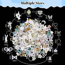 3D Flower Nail Charms Set,150pcs Mixed Size Camellia Rose Resin Charms,150pcs Mixed Size And Color Leaves,100pcs Round White Pearl Beads For Nail Accessories Nail Art (24-Metal-White){"Color_name":"Metal-White"} - 金屬白 - 查看 3