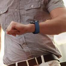 3 Pack Correa Compatible con Bip U ProUSLite3 Pro, Pulsera de Silicona Real Banda de Reemplazo Deportivo para Hombres y Mujeres - Negro+Azul profundo+Gris - Ver 6