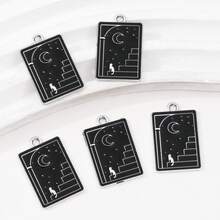 8/16pcs New Gothic Style Crystal Pendant Charms, Suitable For Keychain,Necklace, Jewelry DIY - Black - View 18