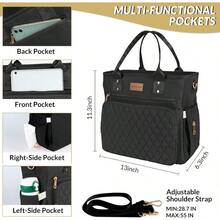 Large Lunch Bags For Work Insulated Insulated Adult Lunch Box For Women Durable Nylon Thermal Cute Lunch Bag For Women Leakproof Cooler Tote Bag With Storage Pocket Black