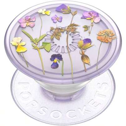 - Empuadura para telfono a Base de Plantas con Soporte expandible, ecolgica, Campos morados