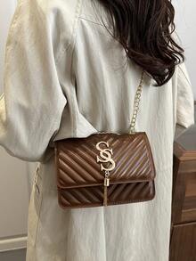 Bolso de Hombro/Axila para Mujer, Casual, Minimalista, Espacioso, Ligero y Versátil - Café - Ver 5