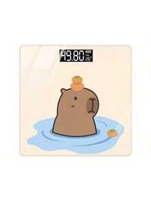 Báscula de capibara a batería, diseño de dibujos animados lindo, adecuada para uso familiar. - Café integral - Ver 5