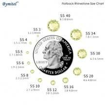 2880PCS Art Nail Rhinestones Non Hotfix Glue Fix Round Crystals Glass Flatback For DIY Jewelry Making With One Picking Pen (Ss4 2880pcs, Jonquil){"Color_name":"Jonquil","Size_name":"Ss42880pcs"} - 黃水仙 42880 件 - 查看 5