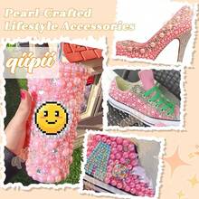 2Bags DIY Bundles Pack, 1 Half Round Pearls+1 Resin Rhinestones For Bedazzling Crafting 3-10mm Dark Pink Hot Pink AB Colorful Gems Diamonds For Face Eyes Makeup Tumblers Bottles Crafts Shoes{"Color_name":"NeonBubbleRosePinkSeriesMix","Size_name":"3-10mmPearls+Rhinestones"} - 霓虹泡泡玫瑰粉紅系列混合 - 查看 7
