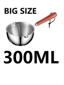 وعاء خشبي المقبض مع ملعقة، مناسب لمستلزمات صناعة الشموع الأخرى، والأدوات المنزلية، ومواد قولبة الشمع لصناعة الشموع والصابون DIY، وعاء إذابة الشمع لصناعة الشموع، وصناعة المجوهرات (باستثناء الملاعق)